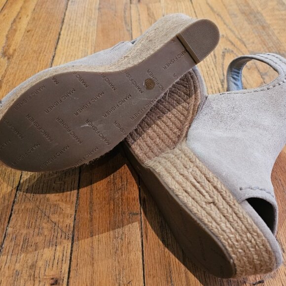 NWOT Marc Fisher Wedge Espadrille Gray Size 9.5 - Picture 2 of 7